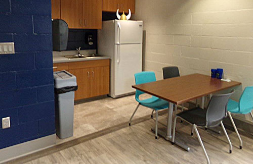 locker room kitchen